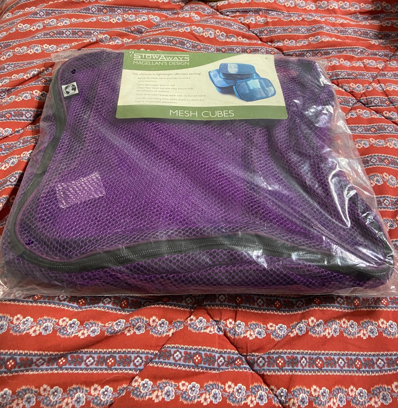 STOW AWAY’S 3PC. Set Purple Travel Mesh Cubes