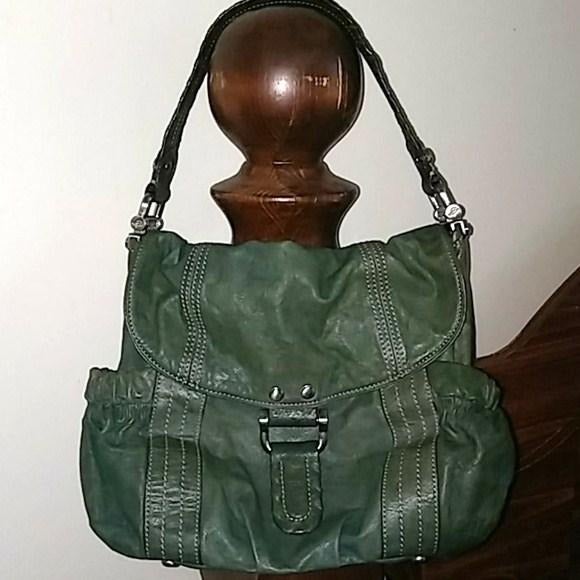 B. Makowsky Leather Hobo Satchel Bag