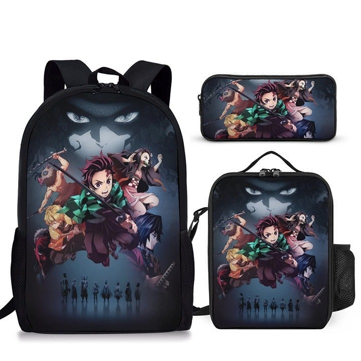 3pcs Printed Backpack Set