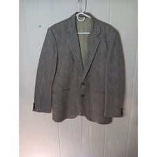 Vintage Kenny Rogers Circle S Western Blazer Jacket Herringbone Gray Cowboy 42R