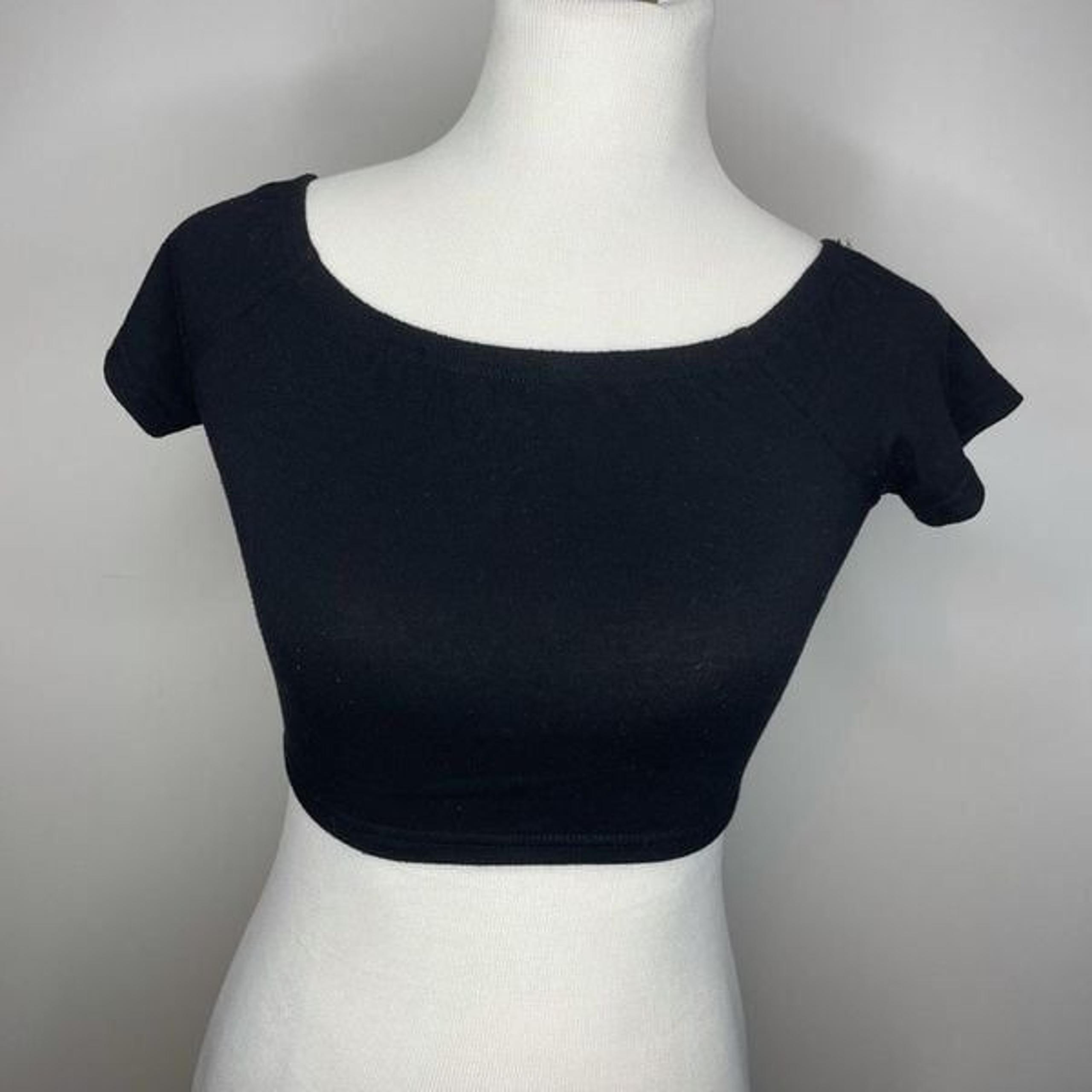Honey Punch- Black Off-Shoulder Crop Top