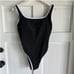 New LainSnow Ocean Isle One Piece Ribbed Black Swimsuit