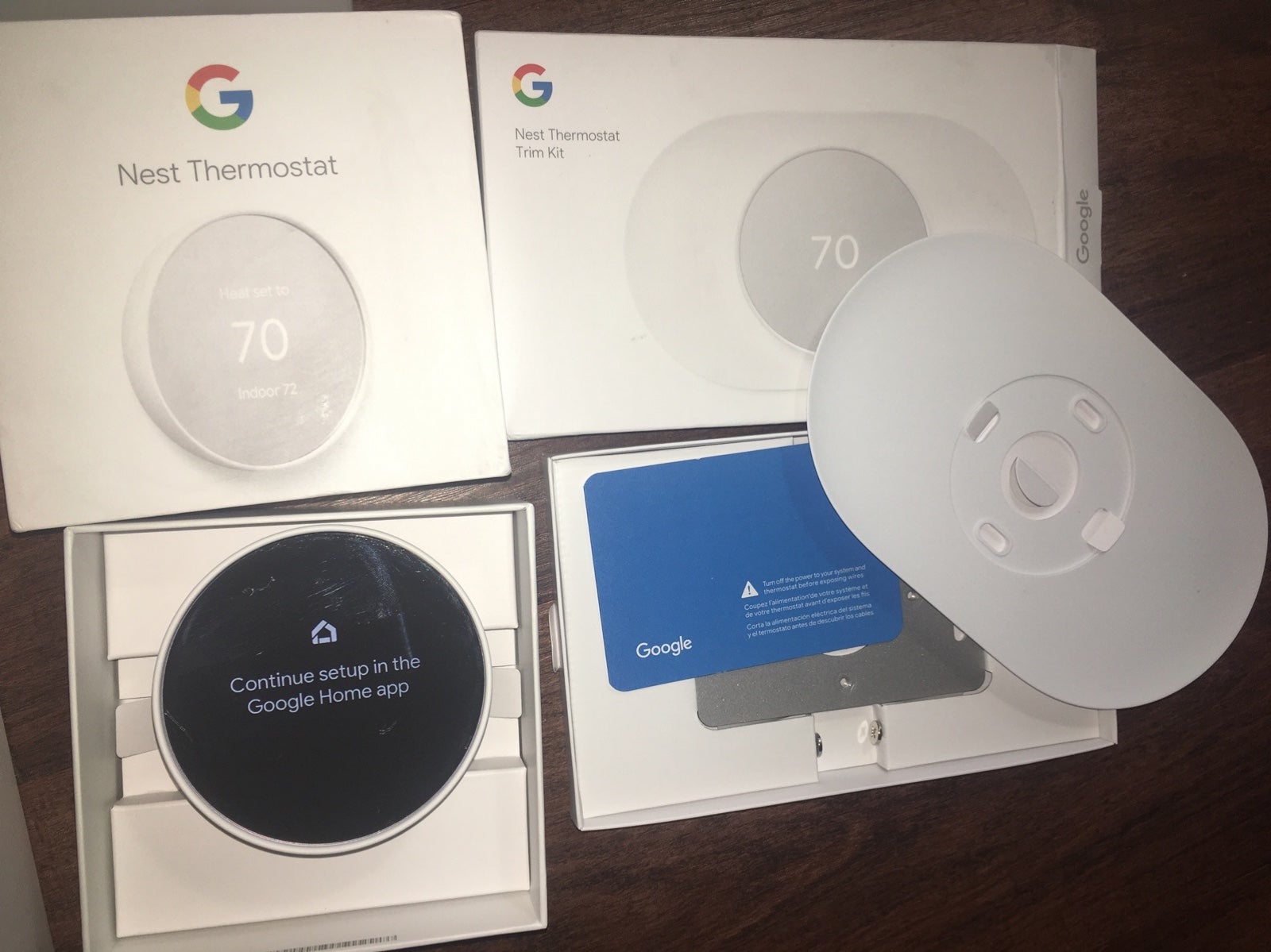 Google Nest Thermostat Snow