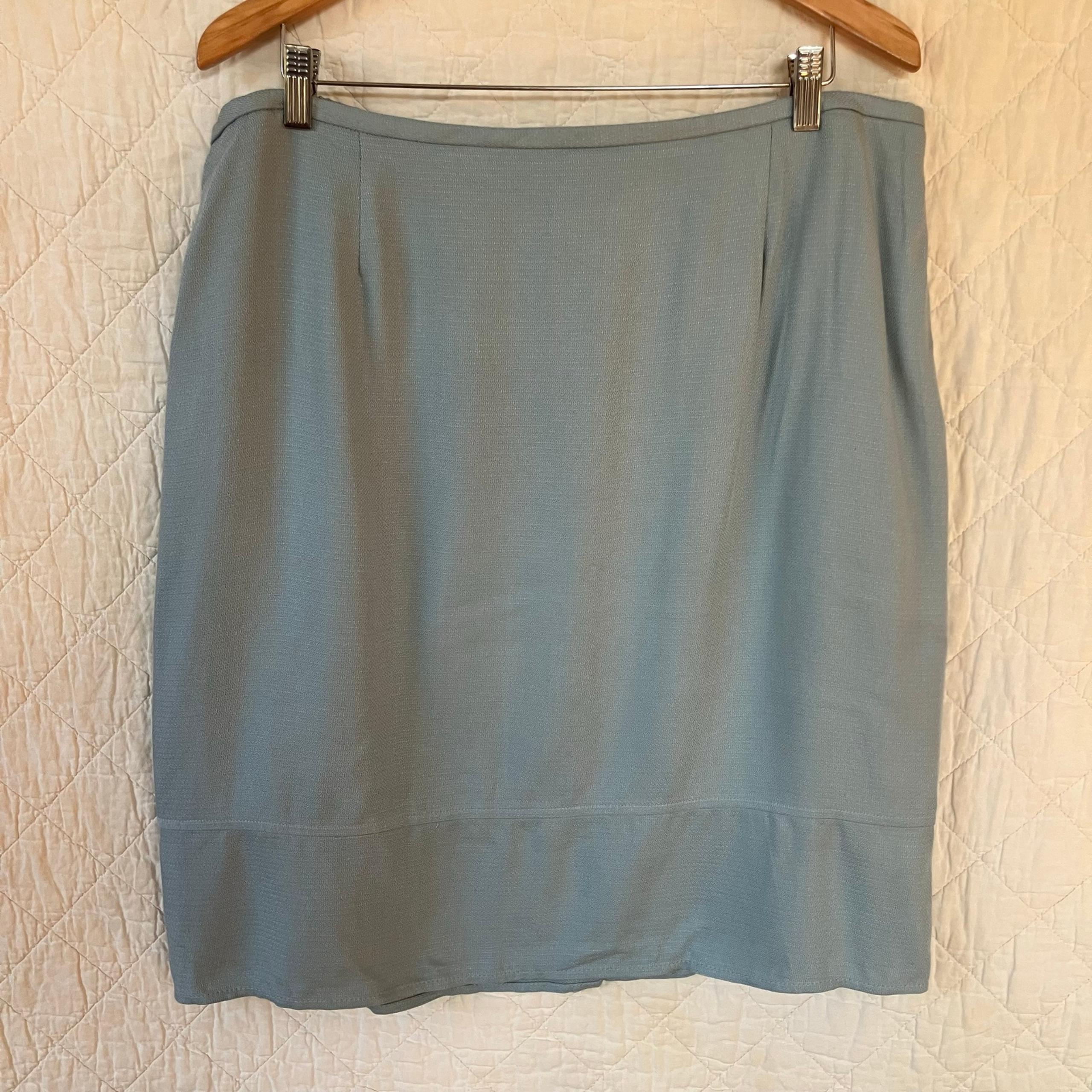 Coldwater Creek Womens Mini Skirt Blue Elastic Waist NWT Vtg Size 2XL