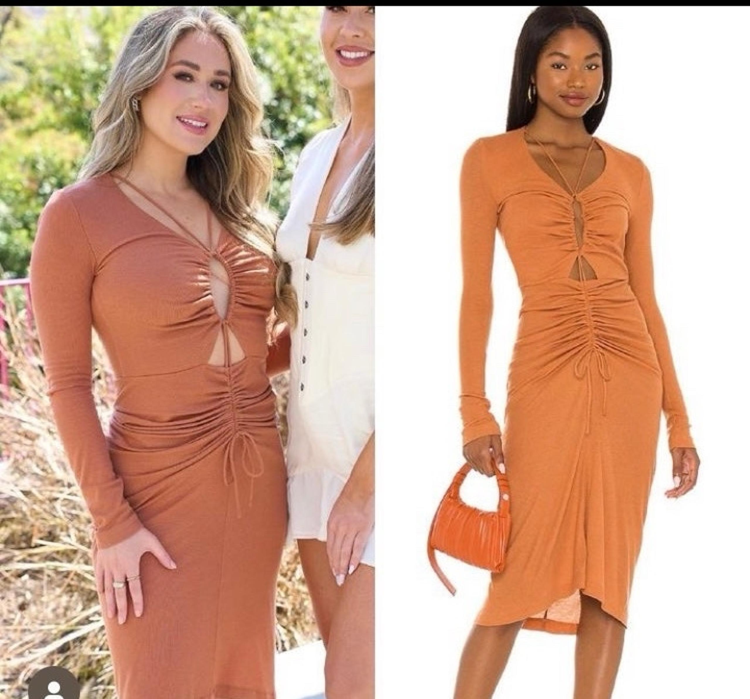 Revolve Song Of Style Zuri Midi Dress in Dusty Rose