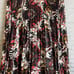 TOPSHOP Ramble Pleated Faux Leather Floral Midi Skirt