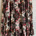 TOPSHOP Ramble Pleated Faux Leather Floral Midi Skirt