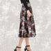 TOPSHOP Ramble Pleated Faux Leather Floral Midi Skirt