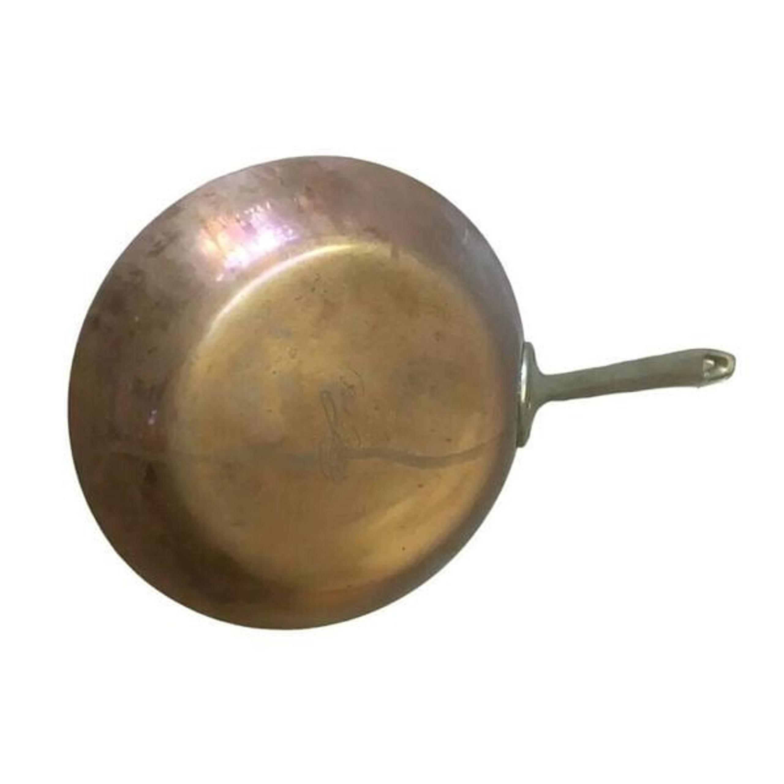 Paul Usa Copper Brass Stainless Skillet Chef's Pan Fry Pot w Handle - Revere