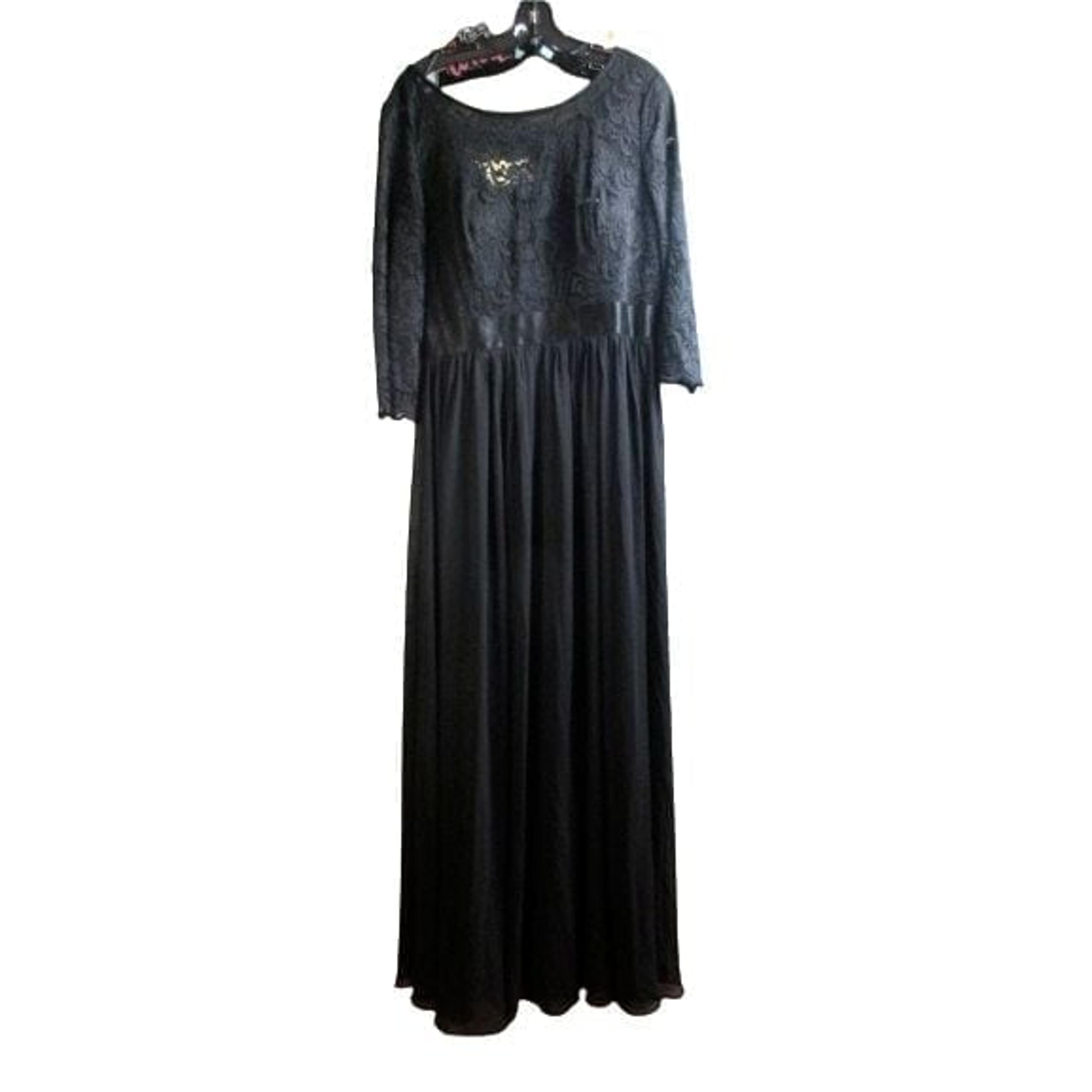 Ever Pretty Dress Womens 4XL Lace Trim Evening Long Maxi Black Casual Ladies NWT