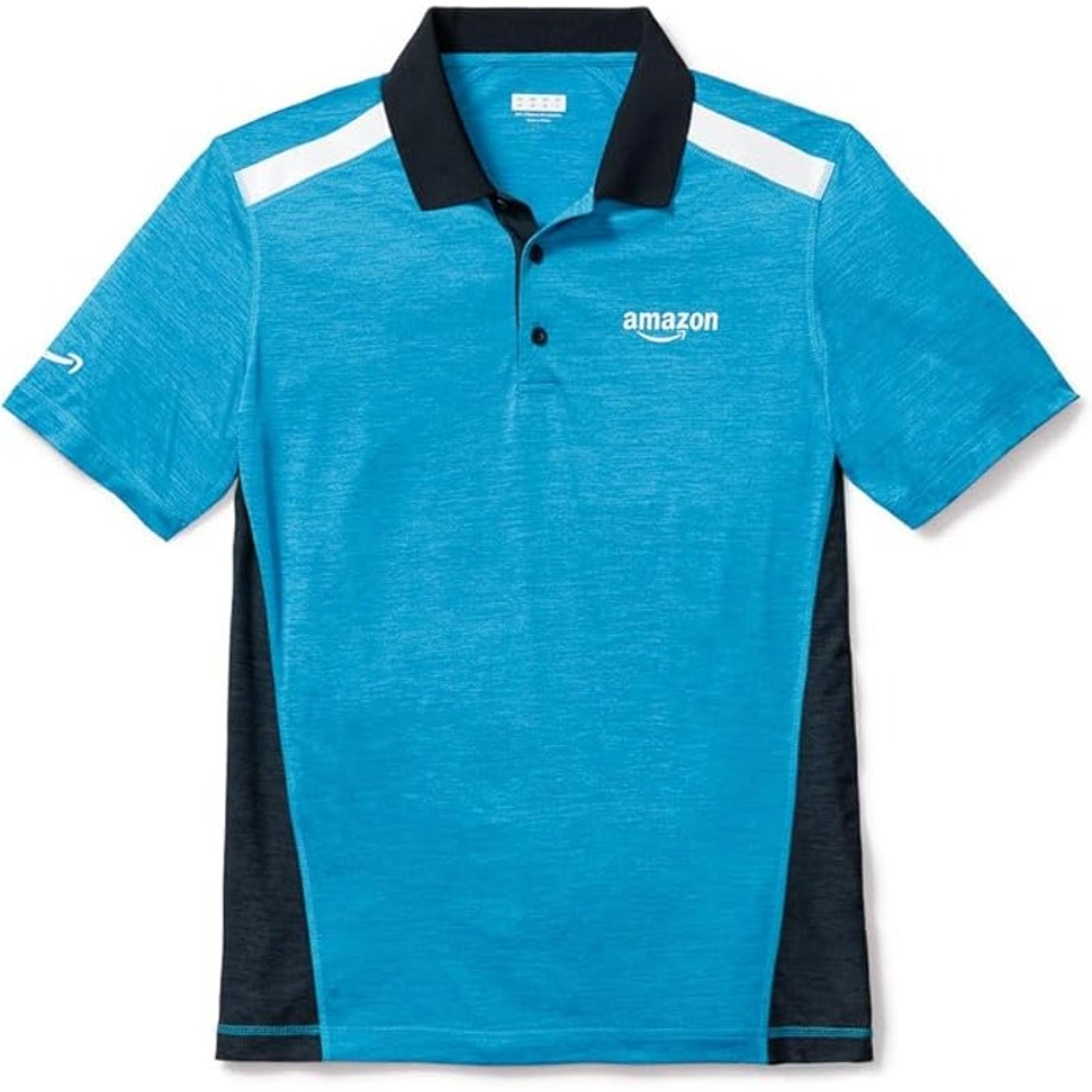Mens Employee Uniform UPF 40+ High Heat Short Sleeve Polo Shirt 4XL Blue - Amazon