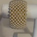 Beautiful Pearl Wide Cuff Bracelet in Gold Tone for any occasion