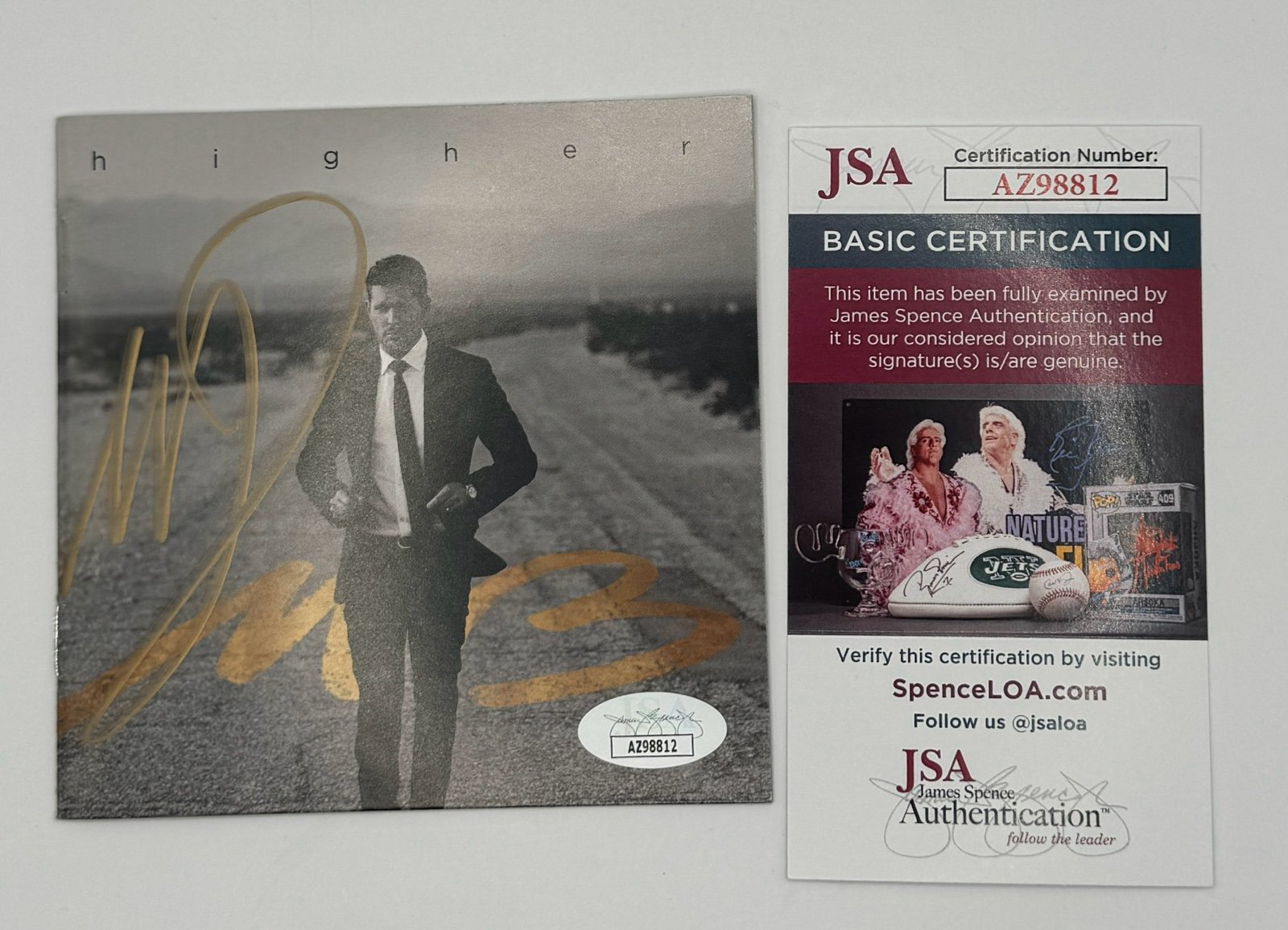 MICHAEL BUBLE SIGNED HIGHER CD BOOKLET + JSA COA