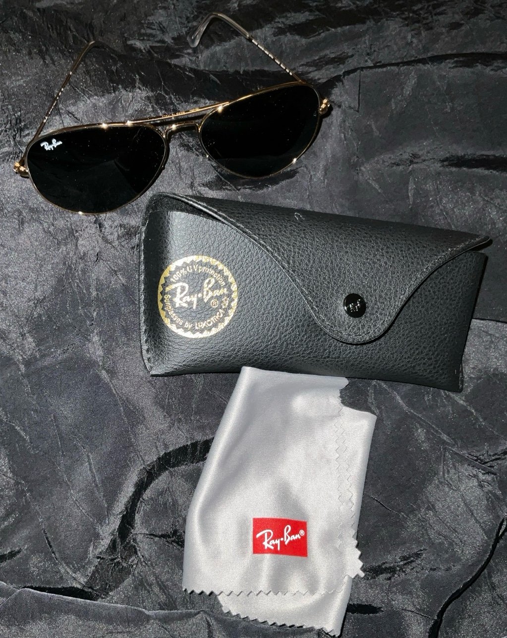 Ray-Ban RB3025 Aviator Classic Sunglasses with Gold Frame Brown Lenses