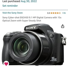 Sony Cyber-shot DSCH50 9.1 MP Digital Camera