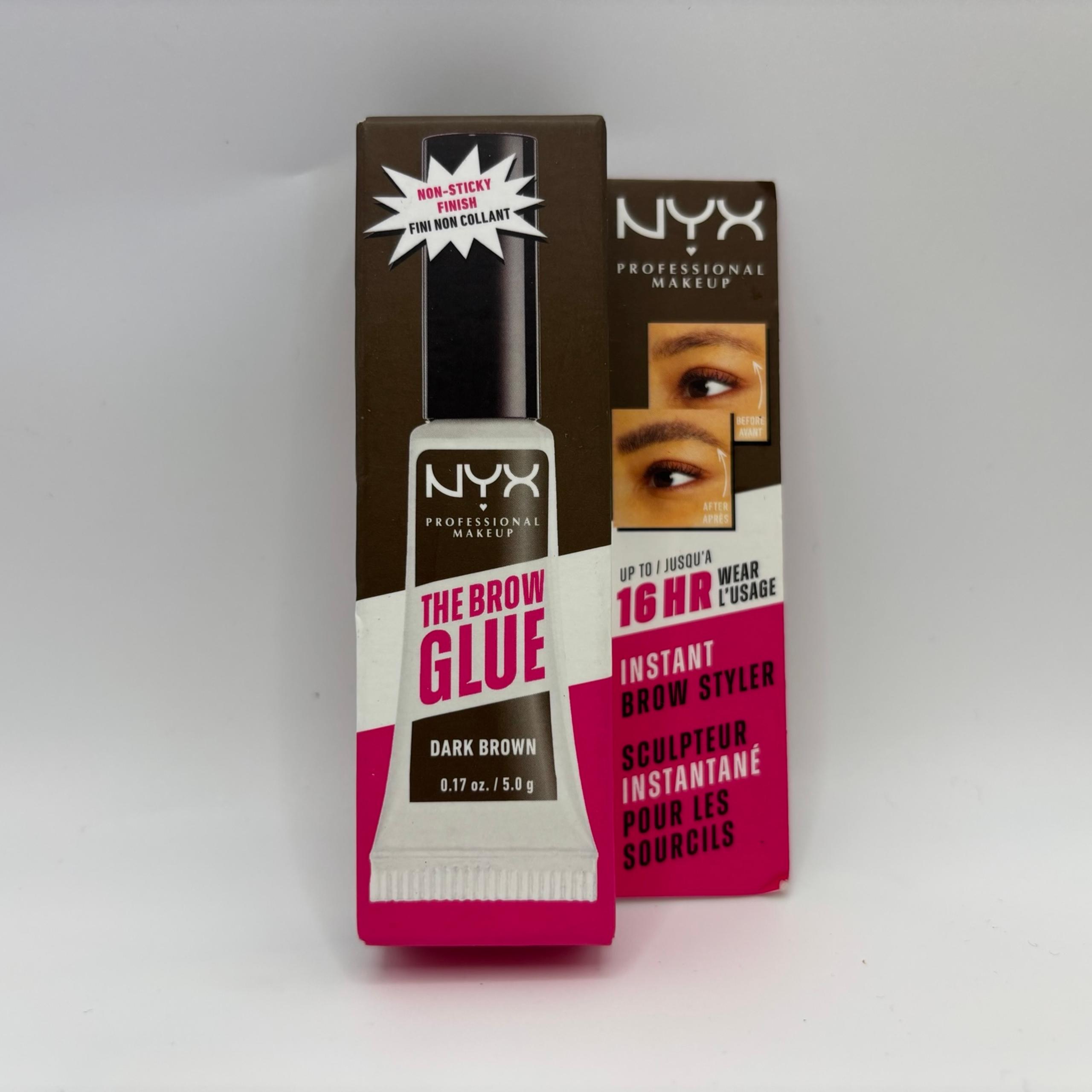 Nyx the brow glue dark brown brow gel