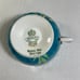 Vintage Aynsley England Bone China Tea Cup Saucer Set Teal Blue, Daffodils