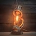 Steampunk style Night Lamp , Handmade car part lamp