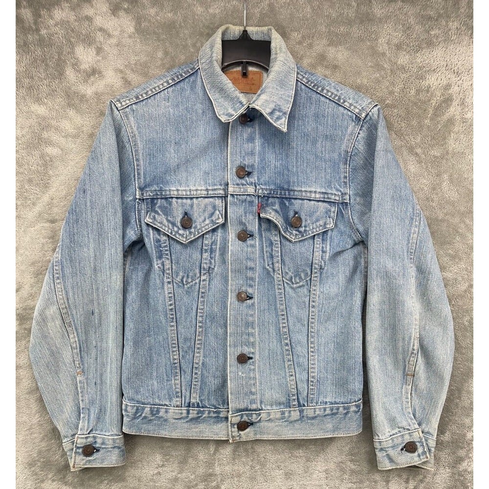 VTG Levi's Mens Trucker Jacket Size 34 Made In USA Denim Type 3 70505-0213