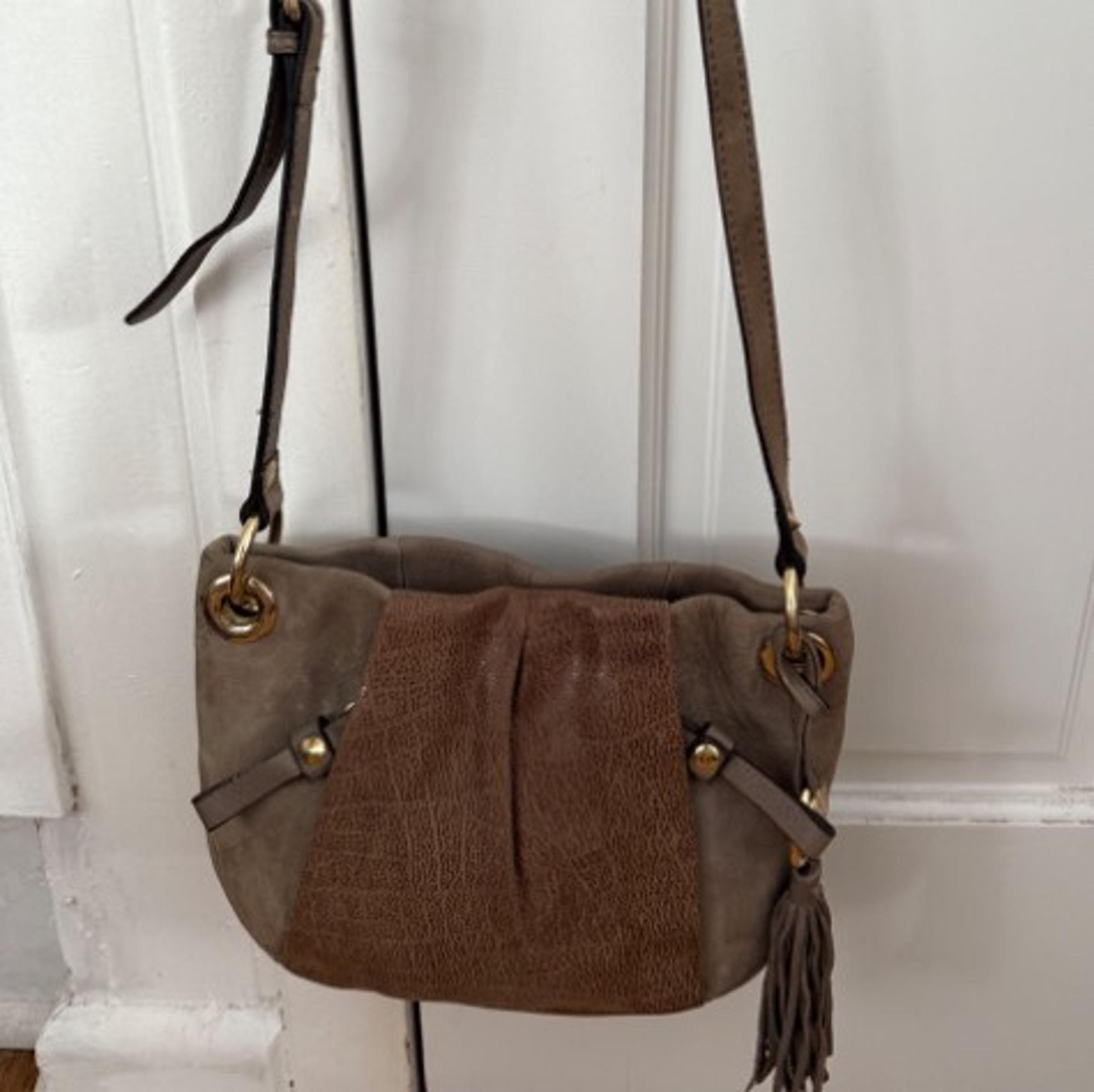 Vince Camuto taupe brown crossbody bag
