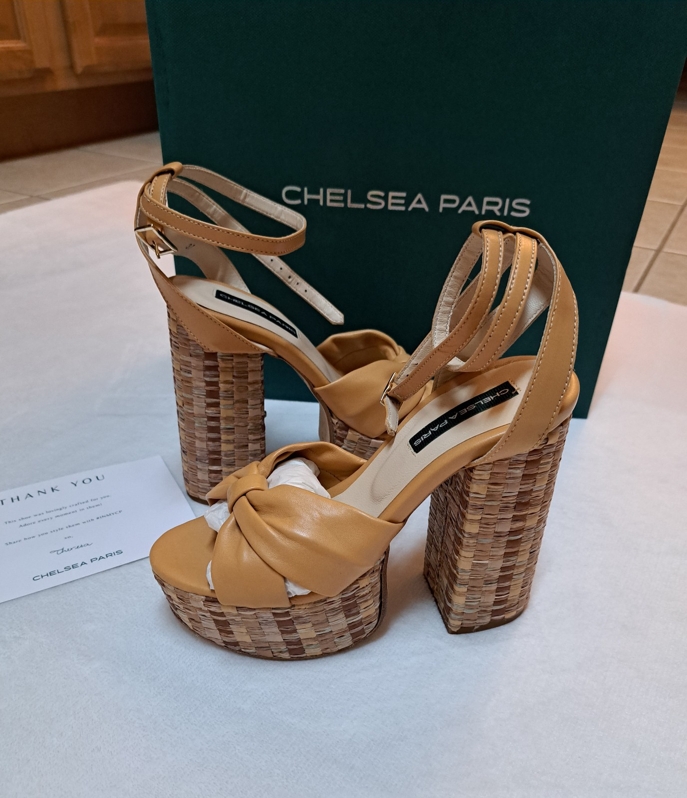 Chelsea Paris ZASA RAFFIA Sandals- Women's size 37 ( 7.0 US sizing )