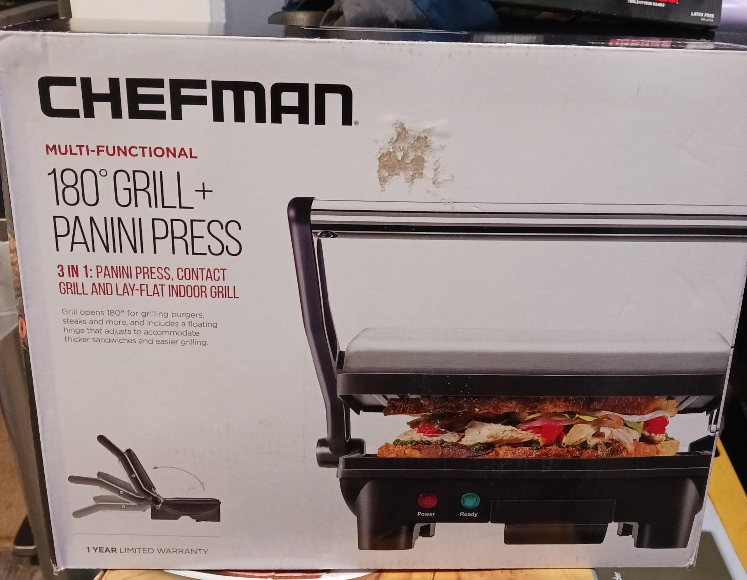 CHEFMAN 180° Grill + Panini Press