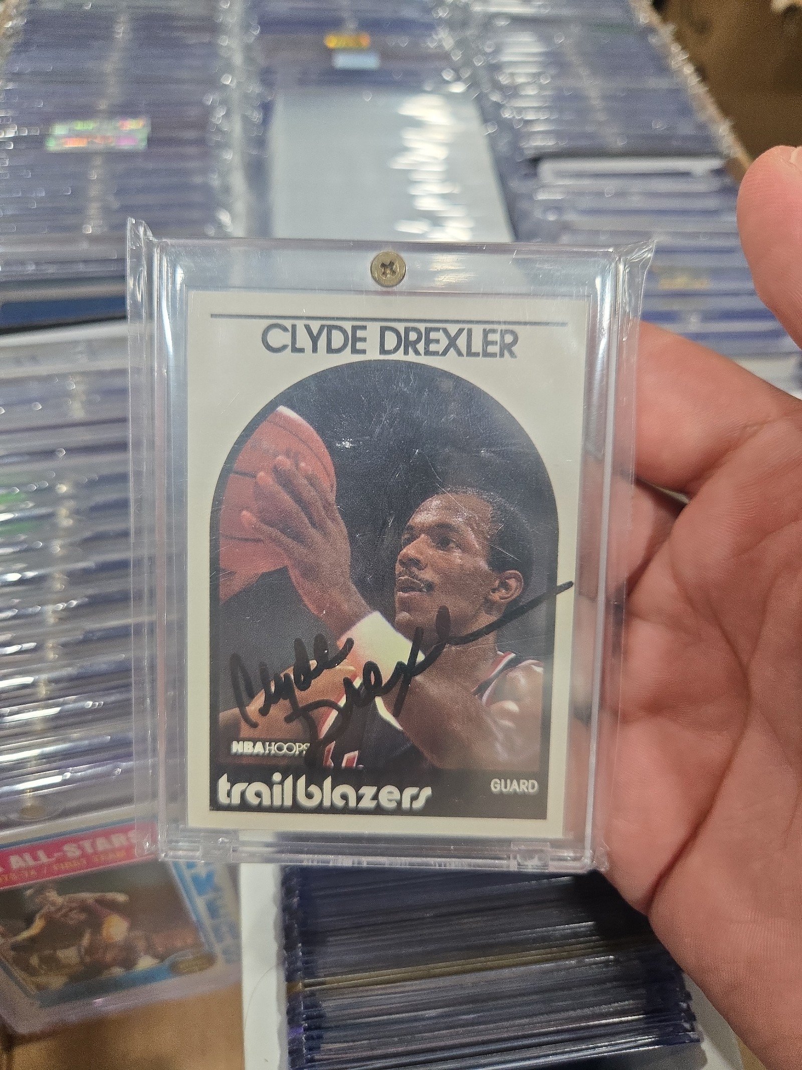 1989 Hoops Clyde Drexler IP Autograph
