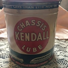 Vintage Rare 5# Chassis Kendall Lube Tin