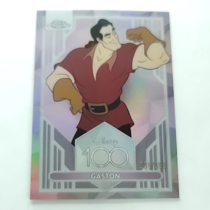 2023 Topps Chrome Disney 100 Years Gaston Pink Refractor 039/399