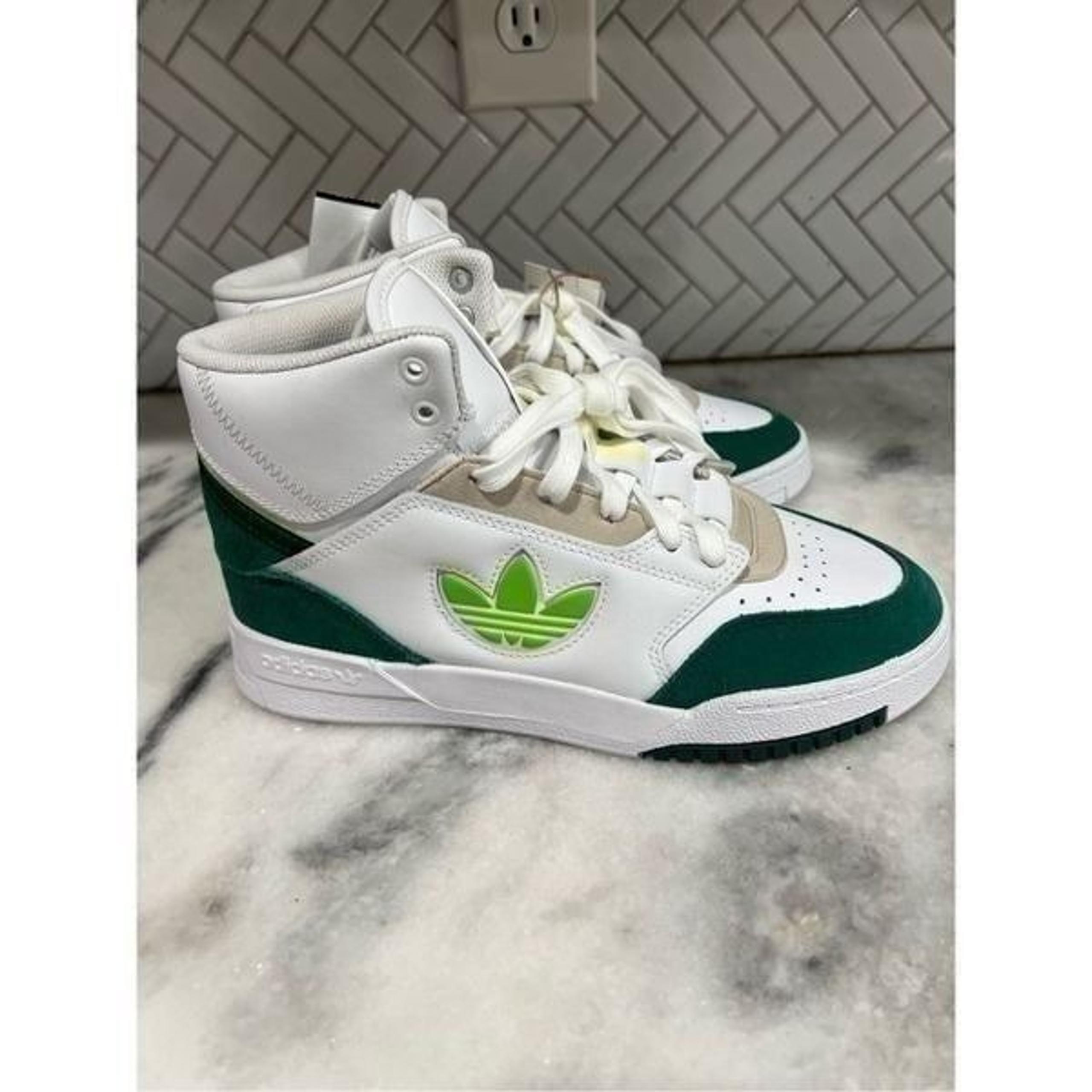 Adidas Originals Drop Step XL White Green High Top Men's Sneakers GZ1574 Sz 7