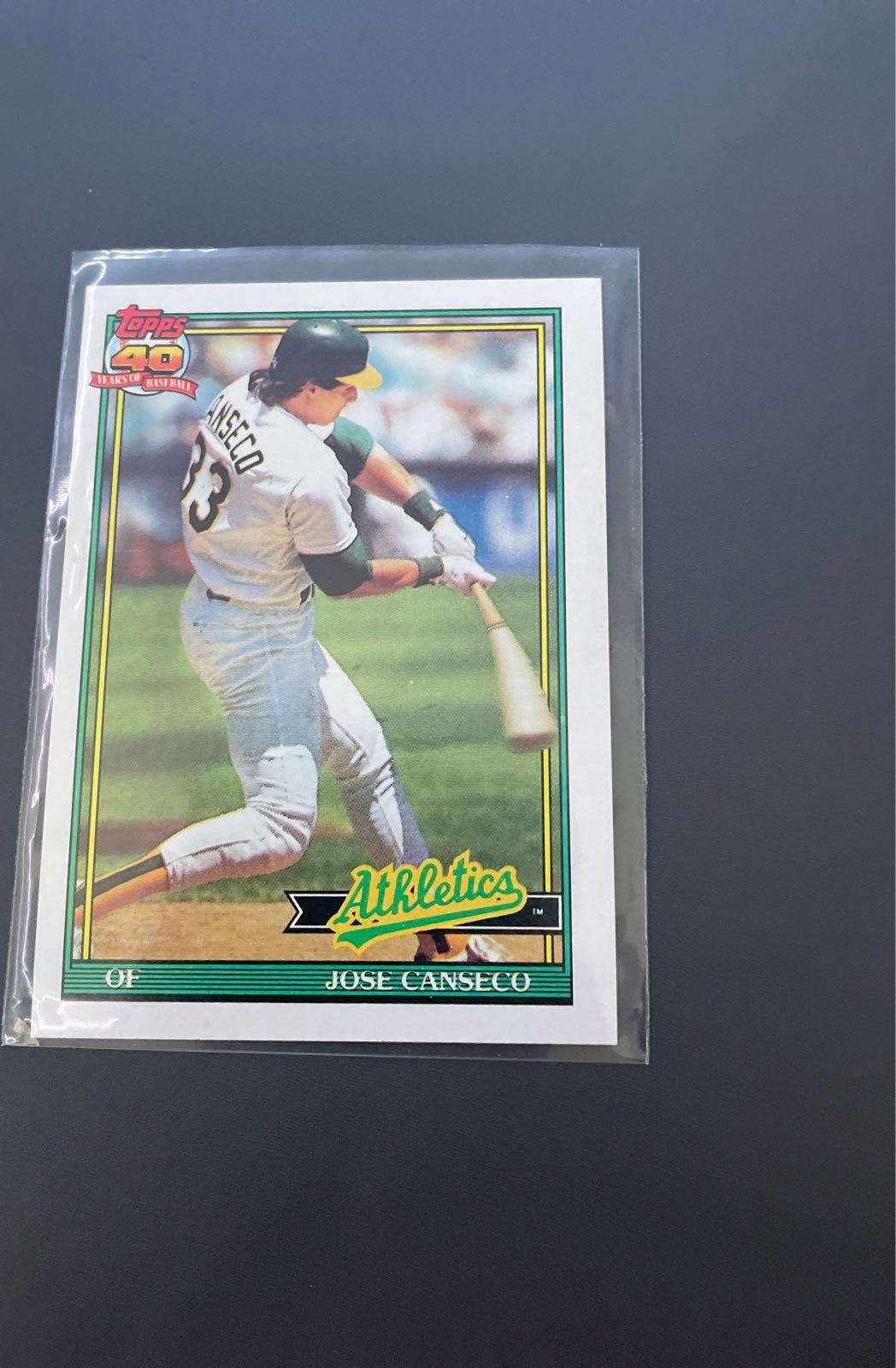 1991 Topps 40 Years of Baseball Card #700 Jose Canseco MINT Printing ERROR RARE