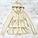 Prairie Underground Tiered Layered Zip Front Hoodie | Khaki Size Medium