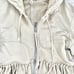 Prairie Underground Tiered Layered Zip Front Hoodie | Khaki Size Medium