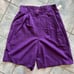 VTG 80s Dark Purple Wool Bermuda High Waisted Shorts NWT Good condition Size 10