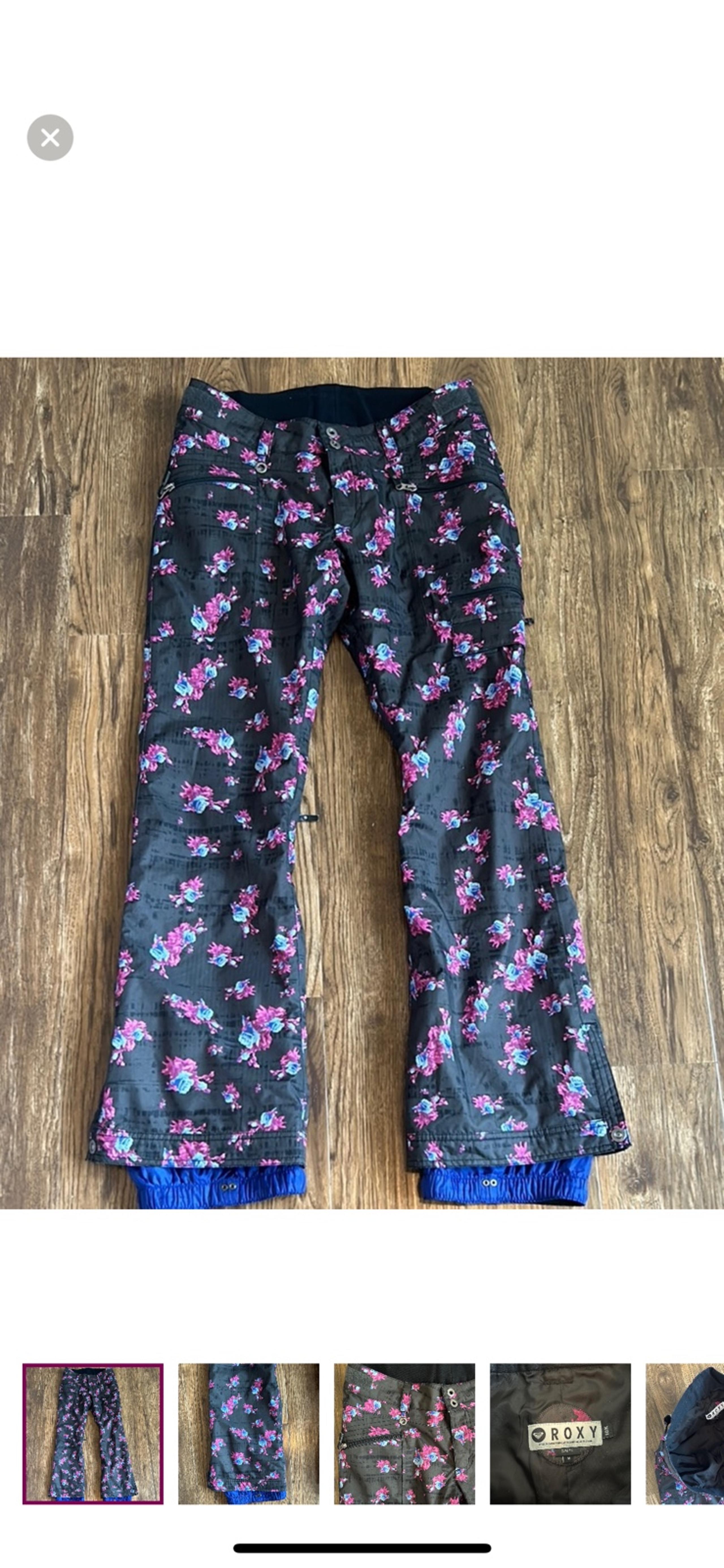 Roxy floral snow pants