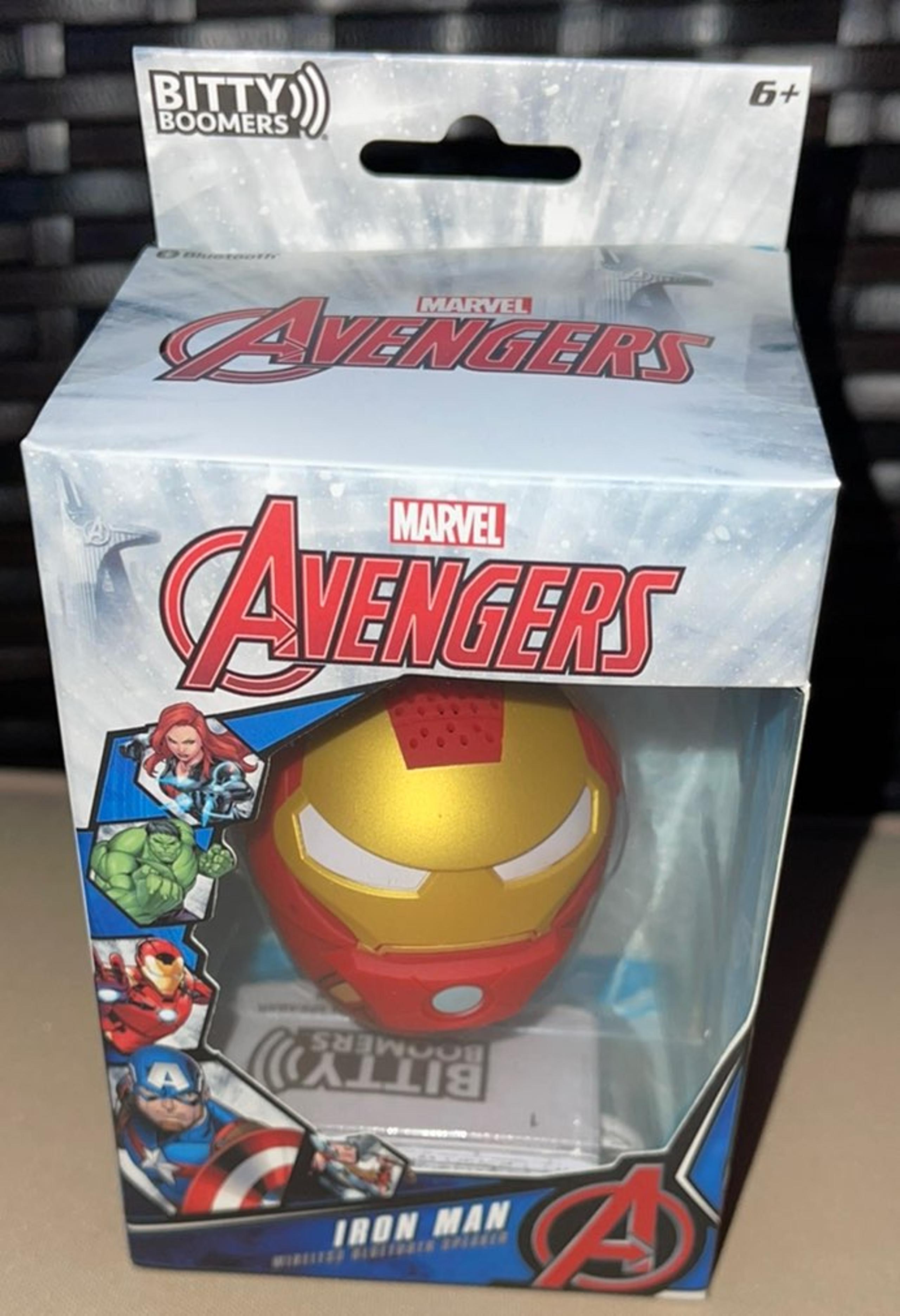 Bitty Boomers Marvel Iron Man Wireless Bluetooth Speaker w/Backpack Clip Cable
