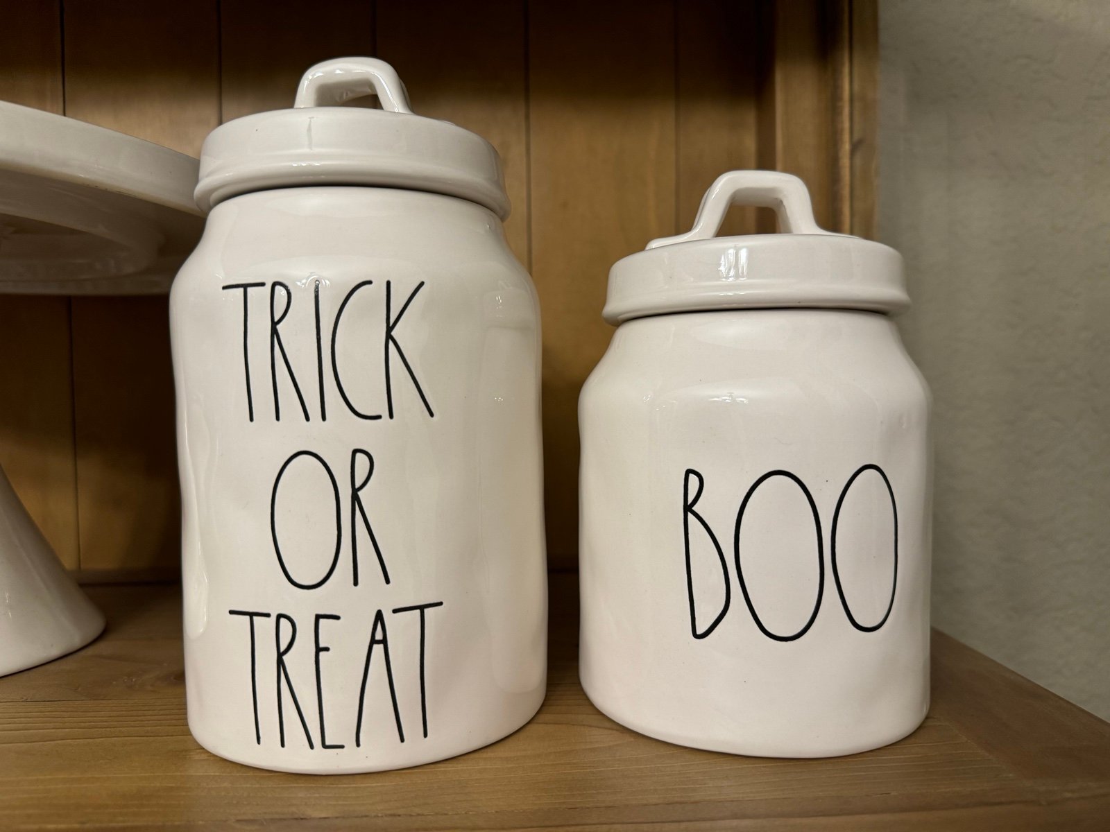 Rae Dunn OG trick or treat and boo canisters