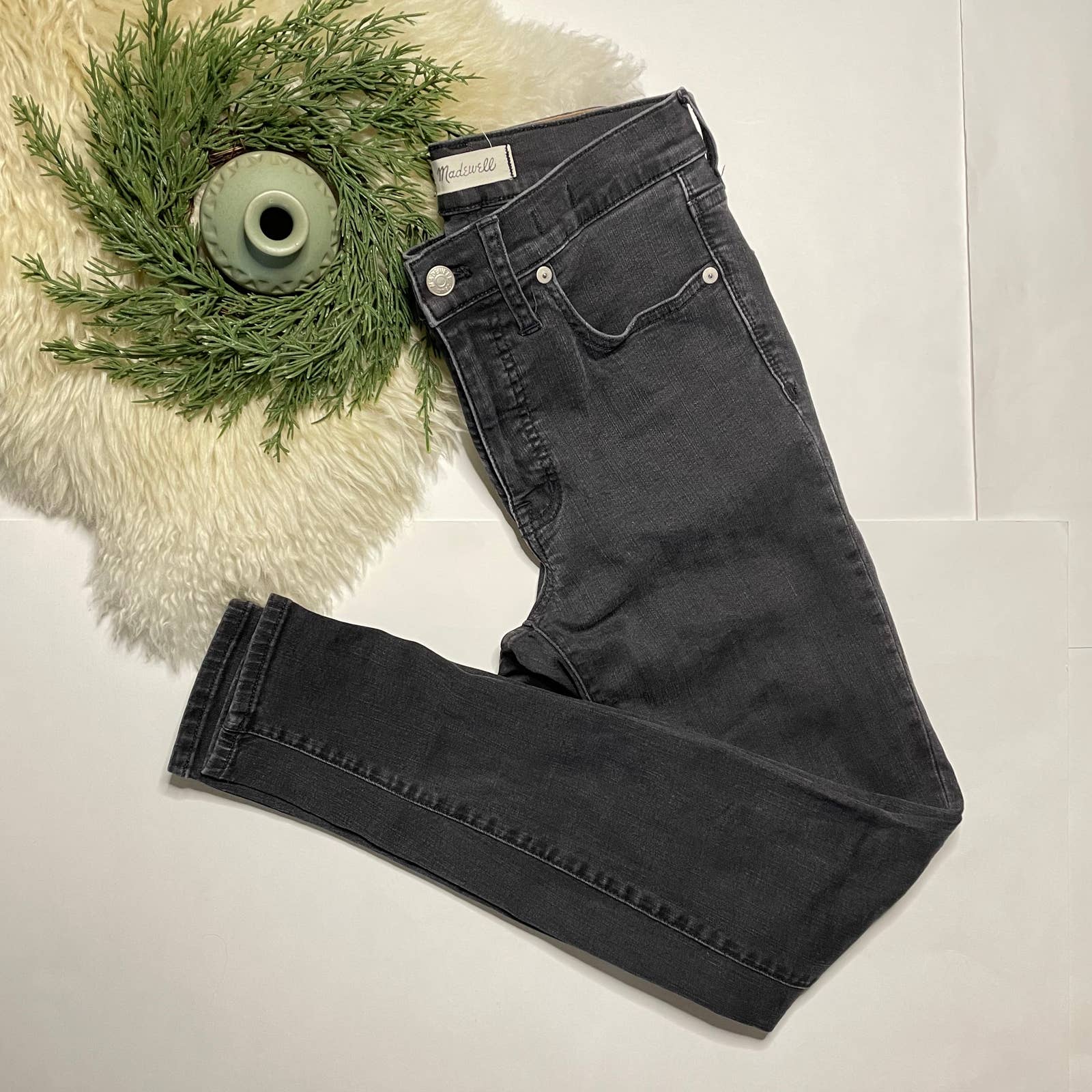Madewell Black 9' High Rise Skinny Jeans
