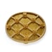 Vintage Evans Orange Rhinestone Floral Trellis Motif Mirror Powder Compact