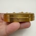Vintage Evans Orange Rhinestone Floral Trellis Motif Mirror Powder Compact