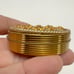 Vintage Evans Orange Rhinestone Floral Trellis Motif Mirror Powder Compact