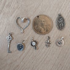 Lot of Vintage/Antique 999/925-Silver Bracelet Charms