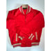 Champion Full Zip Varsity Jacket Men's Red Size Large Front Vintage