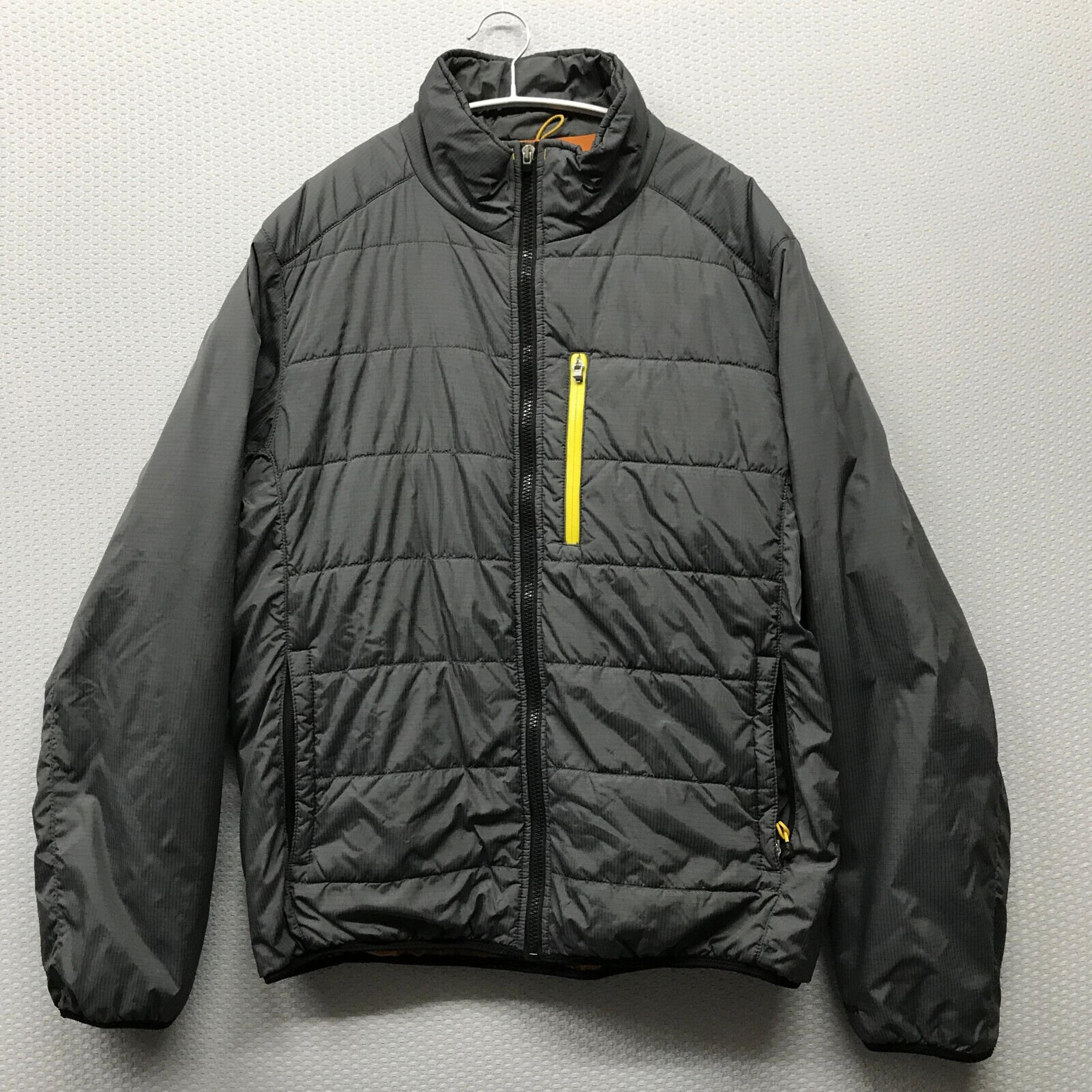 Tommy Hilfiger Puffer Jacket Mens Large Gray Quilted Minimal Casual Basic Coat