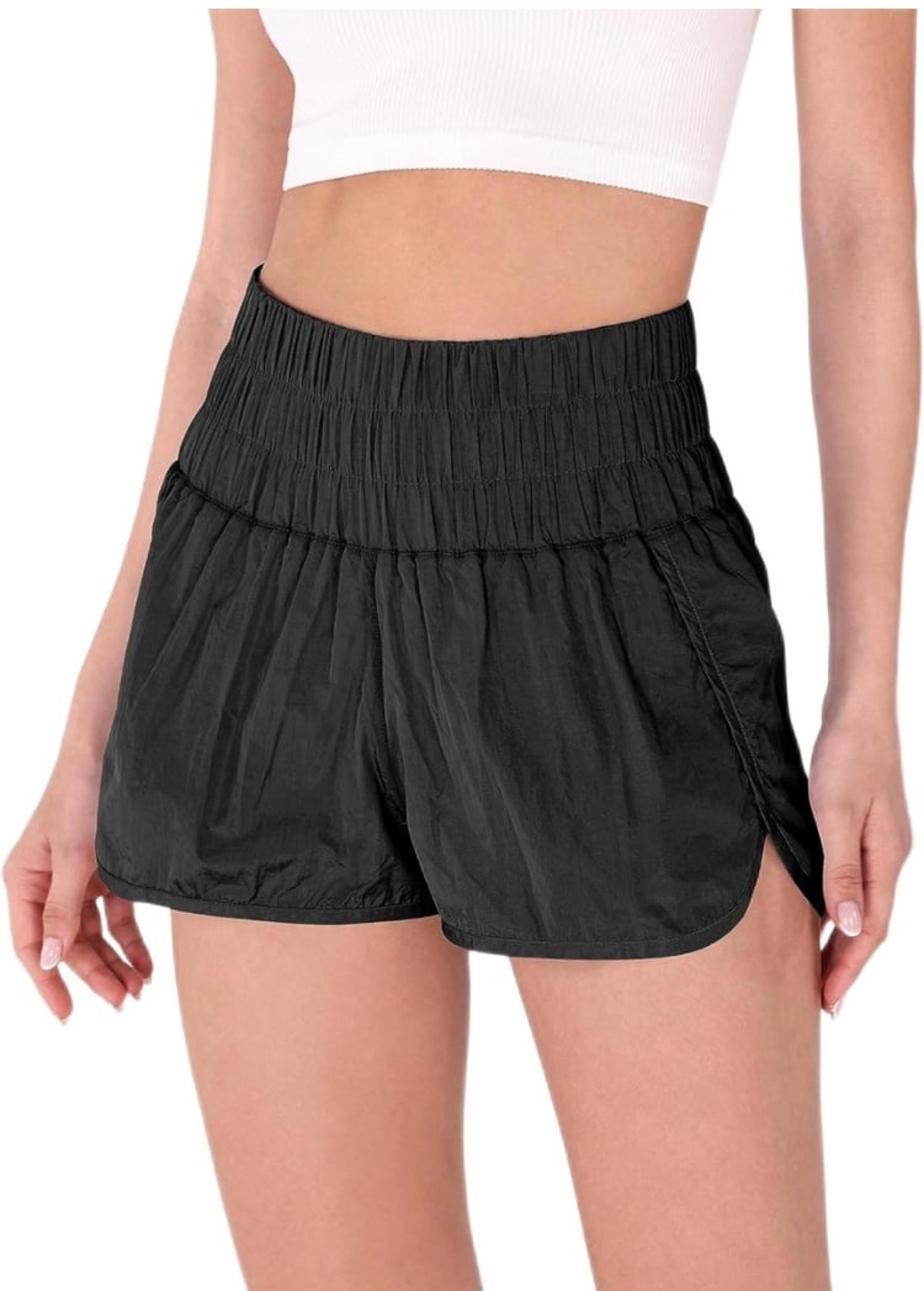 Medium ODODOS Goto Athletic Shorts for Women Elastic High Waisted Quick Dry Crin