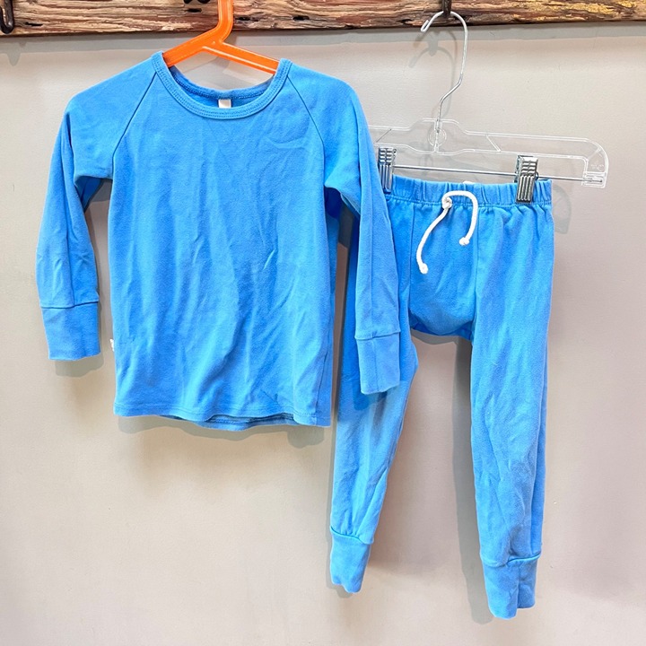 Childhoods Blue Long Sleeve Top & Pants Pajama Set 4T Made In USA