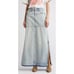 RE/DONE Mid-Rise Split Denim Skirt Ripped Tide Maxi Organic Cotton (23) NWT 395