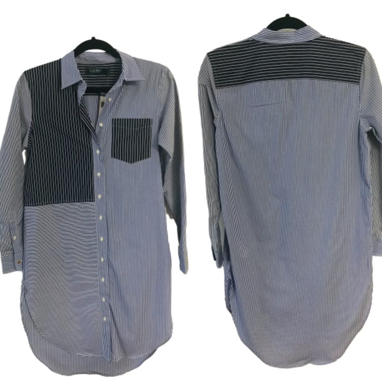 Ralph Lauren Blue/White Striped Dress