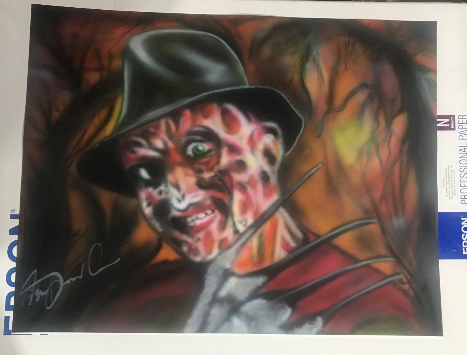 FREDDY KRUEGER POSTER Airbrushing In premium semimatte photo paper 17x22