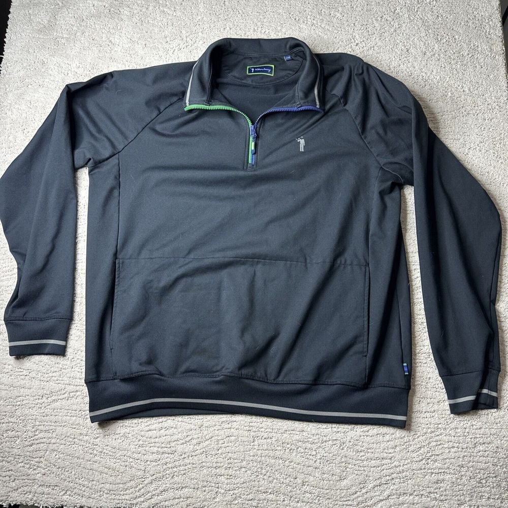 Men's William Murray XL Long Sleeve Black 1/4 Zip Golf Sweatshirt Pullover